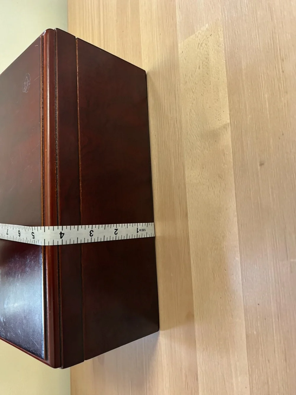 Vintage? Wooden Cigar Humidor Storage Box with Analog Hygrometer